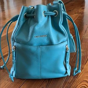 Cole Haan leather bucket bag.